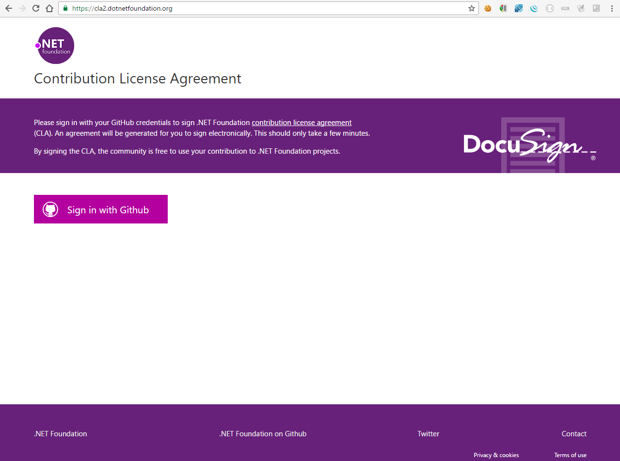 DotNET Foundation Contribution License Agreement