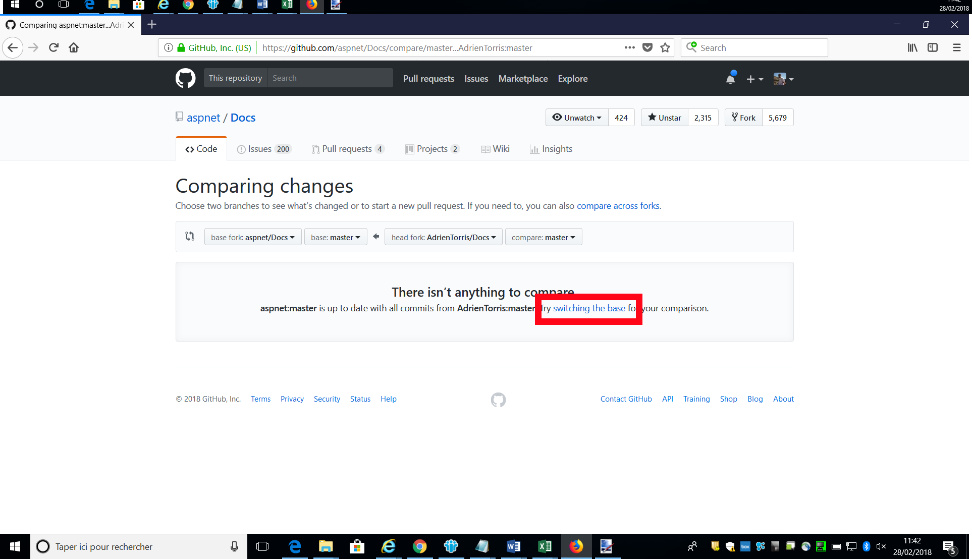 How to update a forked repository from the web UI on GitHub