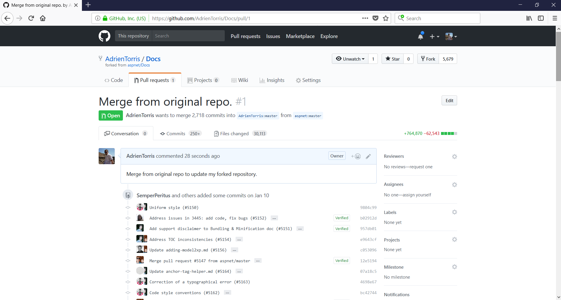 How to update a forked repository from the web UI on GitHub